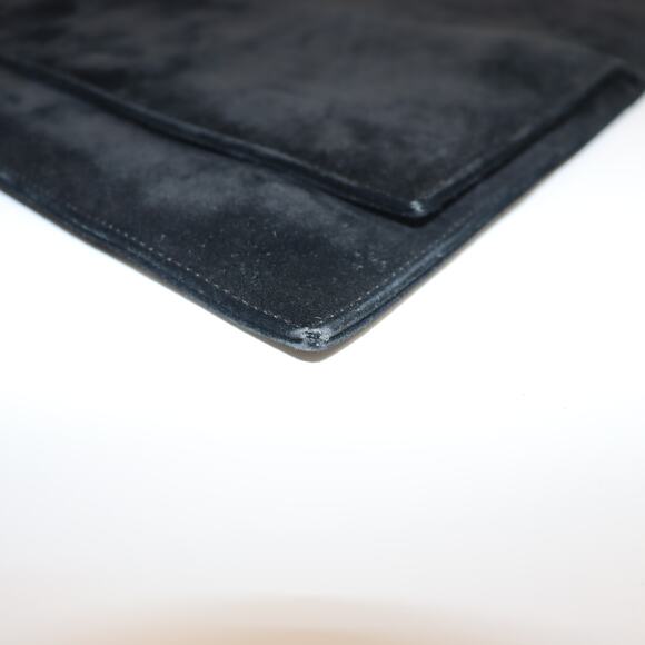 Vintage 2015 Gucci Black Suede Shoulder Bag w/ Wooden Chain Strapr - Picture 6 of 7